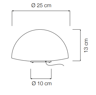 Lampada Da Tavolo Button T In-Es Artdesign Collezione Luna Colore Blu Dimensione  Diam. Ø 25 Cm